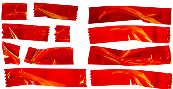 Orange Glossy Tape Strips Set Illustration for Craft, Scrapbooking, and Design Projects