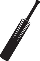 Cricket Bat Icon Silhouette | Black Vector for Athletic and Sports Art