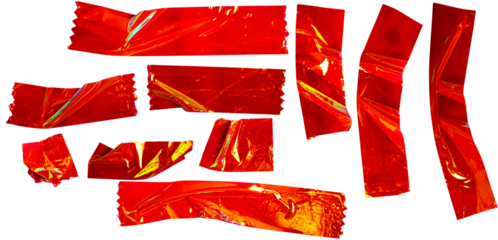 Orange Glossy Tape Strips Set Illustration for Craft, Scrapbooking, and Design Projects