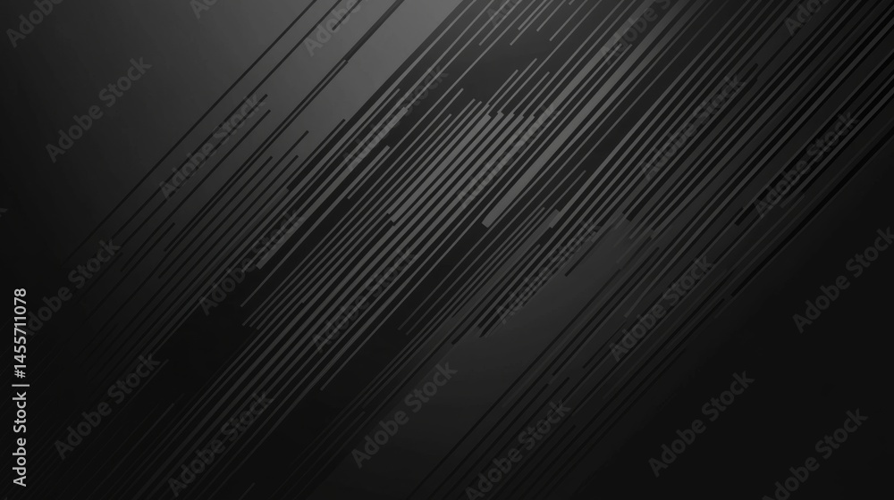 Poster abstract design featuring diagonal lines and textures in black tones, creating a modern and minimali