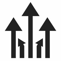 red and white arrows