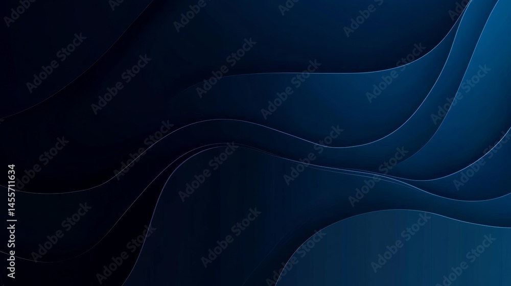 Poster dark abstract background with flowing curves creating a smooth, textured appearance for design purpo
