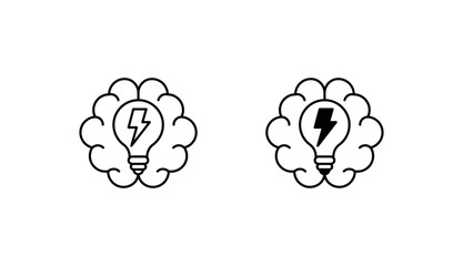 Brainstorming icon design with white background stock illustration