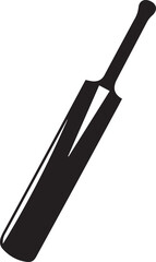 Cricket Bat Icon Silhouette | Black Vector for Athletic and Sports Art