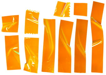 Orange Glossy Tape Strips Set Illustration for Craft, Scrapbooking, and Design Projects