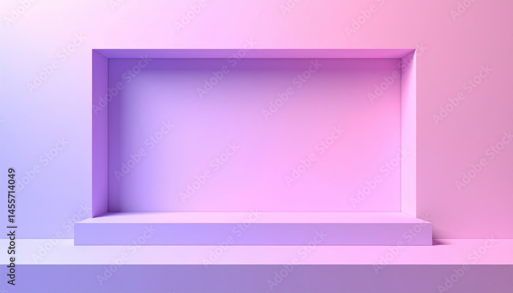 Poster showcase display modern gallery digital art minimalist design front view artistic concept