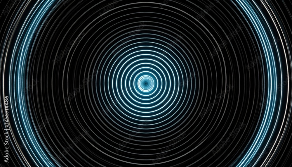 Poster dynamic light waves abstract visualization digital art dark background close-up energy flow