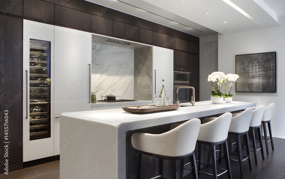 Poster contemporary interior design a blend of minimalist aesthetics functionality and stylish simplicity c