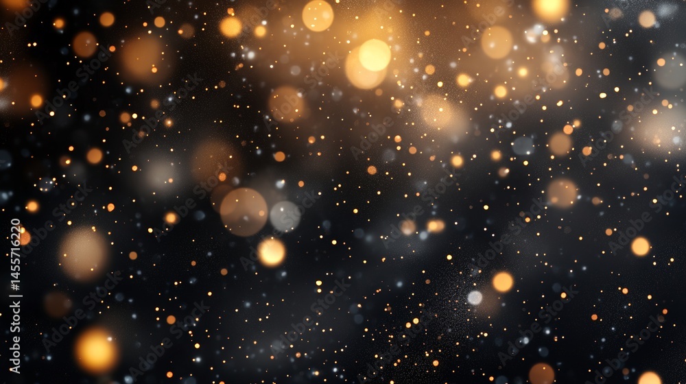 Aufkleber vibrant abstract background with luminous specks and colorful bokeh effects at twilight