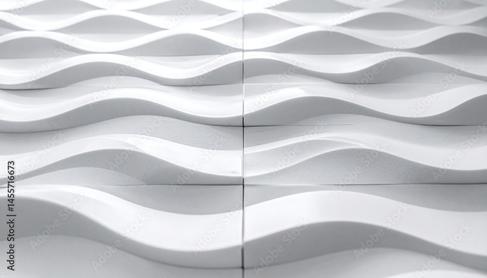 Poster dynamic wave patterns in modern architecture indoor environment abstract design minimalist aesthetic