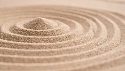 Naklejka premium Creating intricate zen sand patterns tranquil environment close-up photography meditative concept