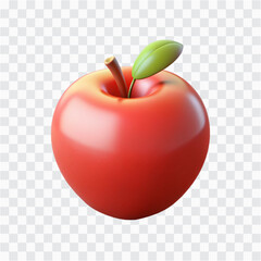 Apple Icon Render | Fresh Fruit PNG | Healthy Food Illustration