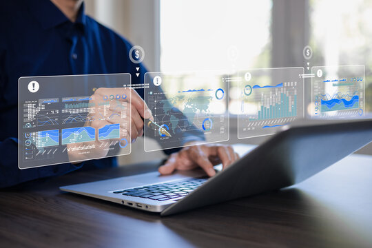 Working Data Analytics and Data Management Systems and Metrics connected to corporate strategy database for Finance, Intelligence,  Business Analytics with Key Performance Indicators, social network