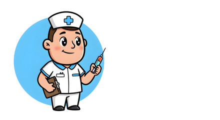 Fototapeta premium cartoon doctor with stethoscope