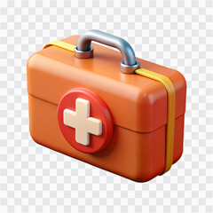 First Aid Kit Icon Render | Emergency Medical Box PNG | Health Care Symbol Design