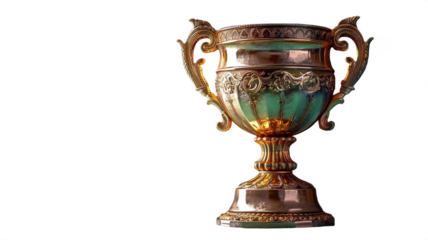Gold trophy cup award champion victory prize achievement competition on transparent background
