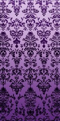 Elegant Purple Floral Pattern With Intricate Design Elements Showcased on a Smooth Fabric Surface