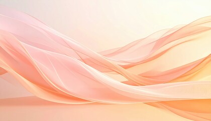 Fototapeta premium Delicate flowing fabric patterns abstract art digital creation soft color palette aerial perspective aesthetic visuals for modern design