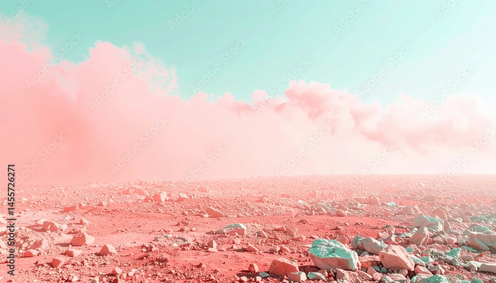 Poster exploring the ethereal landscape of a distant planet science fiction setting digital art surreal env