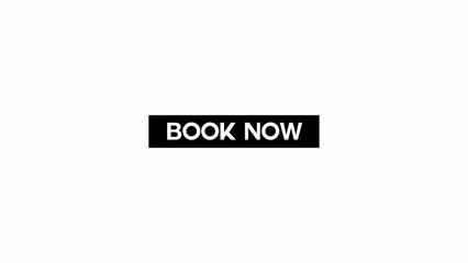 Book Now button animation with Mouse Click, white background.