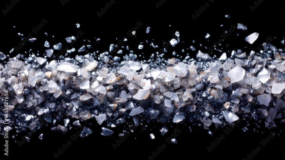 Fototapete sparkling crystal shards and tiny diamonds are suspended mid-air, creating a stunning display agains