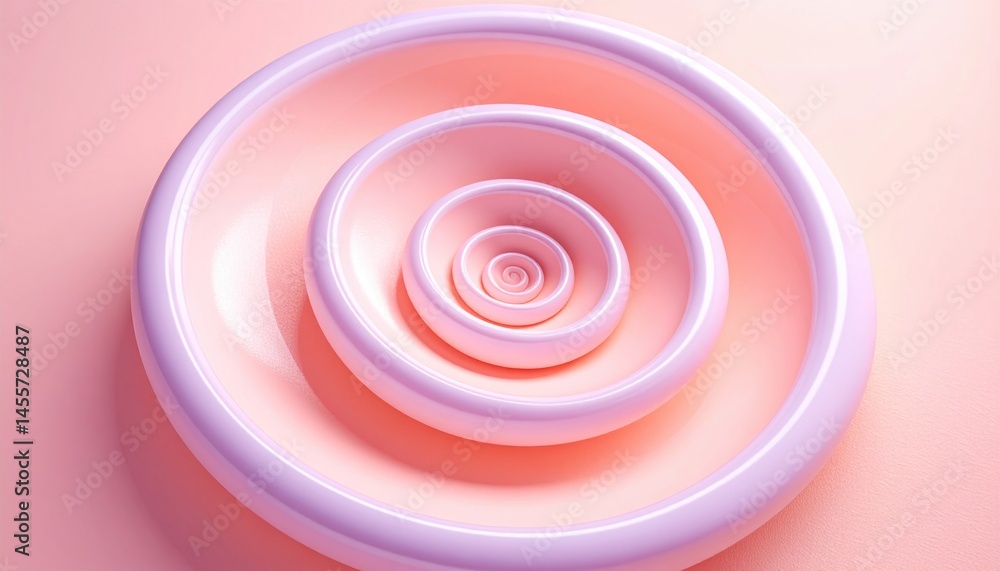 Poster swirling patterns of soft colors abstract art digital design contemporary style close-up view visual