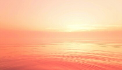 Sunset reflection over calm waters serene seascape digital art tranquil environment wide-angle view nature's beauty