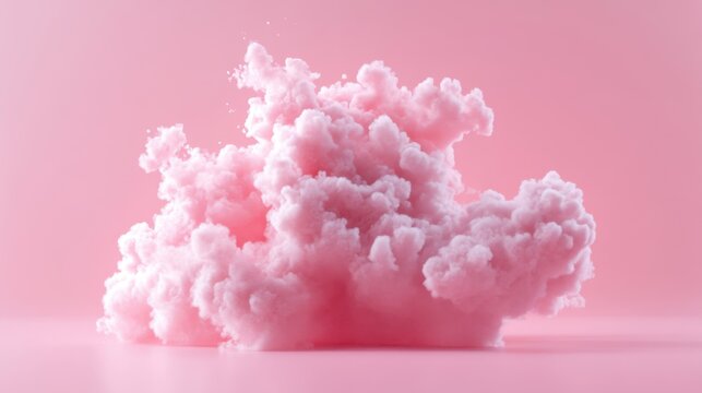 Soft Pink Cloud Formation on a Matching Background for Dreamy and Gentle Visuals and Designs