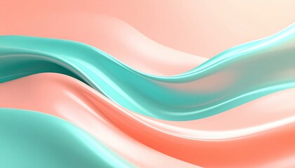 Fototapeta premium Fluid motion waves abstract background digital artwork modern design soft colors aesthetic concept