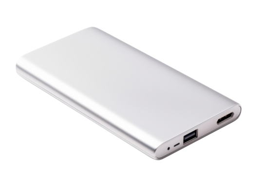 silver modern usb flash drive isolated on white or transparent png