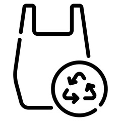 Eco-Friendly Reusable Bag Icon
