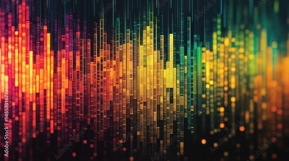 Poster abstract background with glowing vertical lines