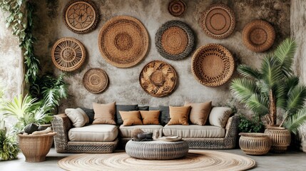 Rustic, Boho Living Room