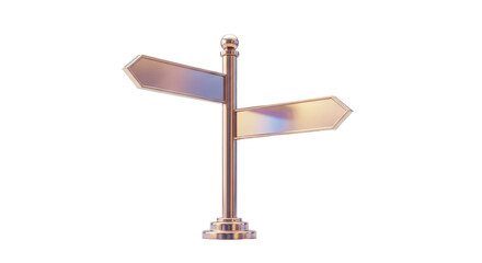 Isolated Iridescent Two Way Street Sign