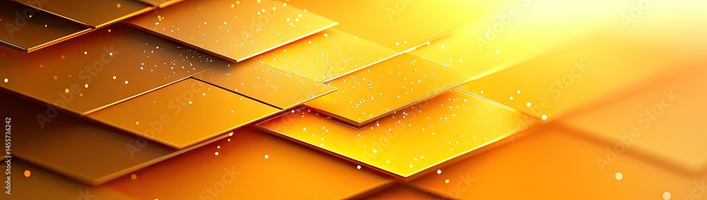 Poster abstract geometric design with layered squares.
