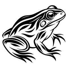Tribal Frog Silhouette Vector Illustration