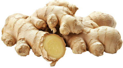 Ginger Isolated in White background, Full size Vegetable