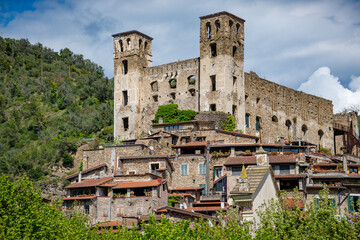 Dolceacqua, Italy - The beautiful village with Castle and Iconic Bridge in northern Italy