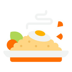 Plate of Fried Rice with Egg