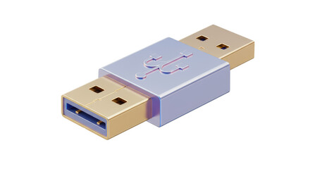 Fototapeta premium Isolated Double Ended USB Connector for Data Transfer