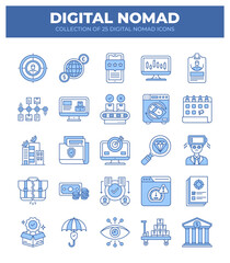 Digital Nomad Icons. Ultimate Guide for Remote Workers