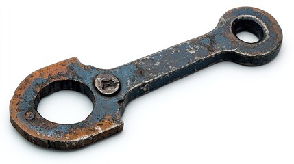 Vintage Rusty Wrench: A Close-Up of an Old Tool