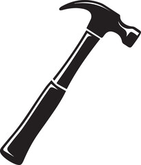 Hammer Silhouette Black Vector | Construction Tool Icon