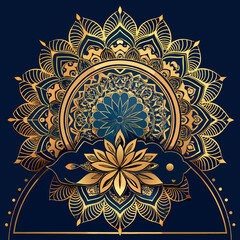 Flower luxury mandala background arabesque style