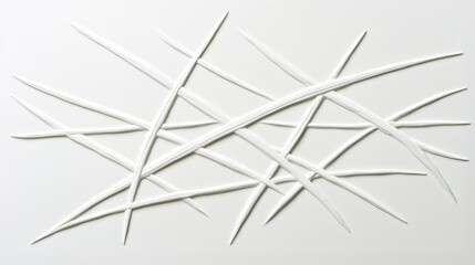 Obraz premium Abstract Art: White Lines and Angles