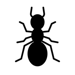 Simple ant silhouette icon. Vector.