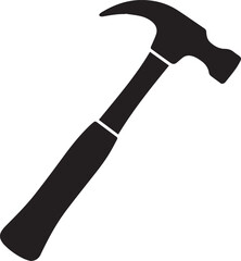 Hammer Silhouette Black Vector | Construction Tool Icon