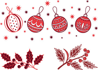 christmas balls vector