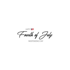 Minimal Calligraphy Style Fourth of July Typography