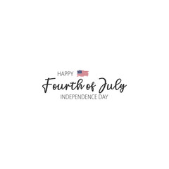 Simple and Clean Fourth of July Text with Independence Theme